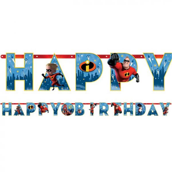 Incredibles 2 Birthday Banner Kit