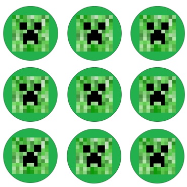 Minecraft Creeper Cupcake Image