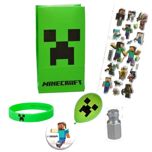 Minecraft Party Favor Bags