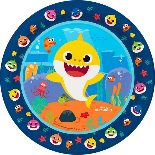 Baby Shark Dessert Plates