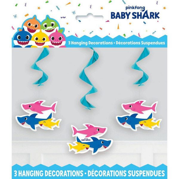 Baby Shark Hanging Swirl Decorations