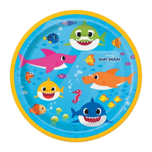 Baby Shark Paper Dessert Plate