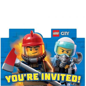 Lego City Invitations