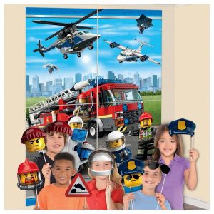 Lego City Backdrop Scene Setter with Props