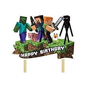 Minecraft Cake Topper, Minecraft Party, Anniversaire Minecraft