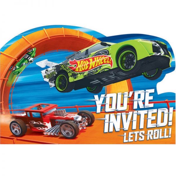 Hot Wheels Wild Racer Postcard Invitations