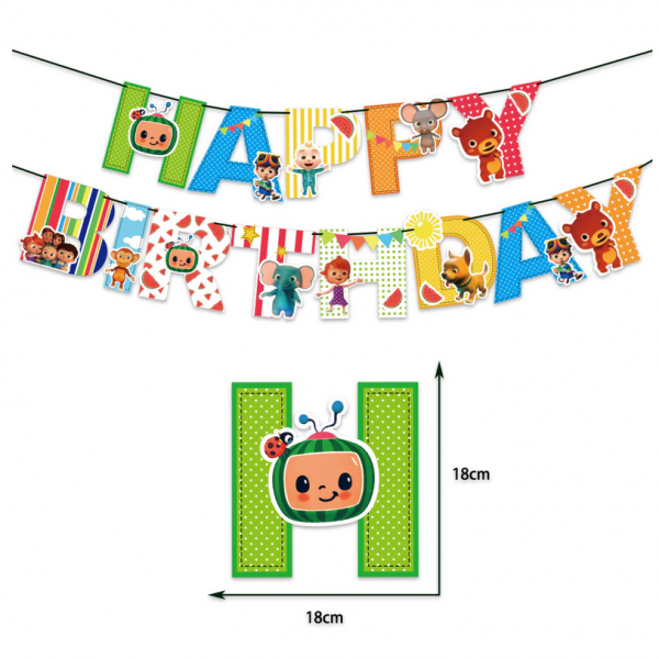 Cocomelon Happy Birthday Banner