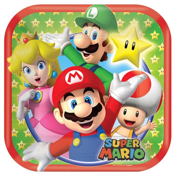 Super Mario Brothers Dessert Plates