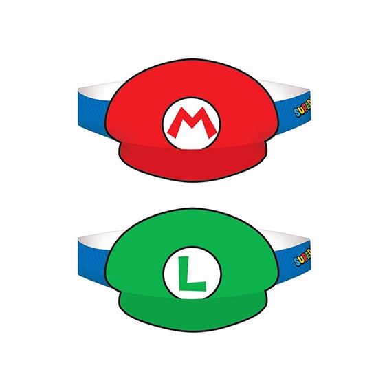 Super Mario Paper Hats