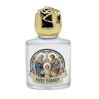 Glass Holy Family Holy Water Bottle