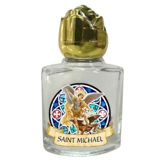 Glass St. Michael Holy Water Bottle