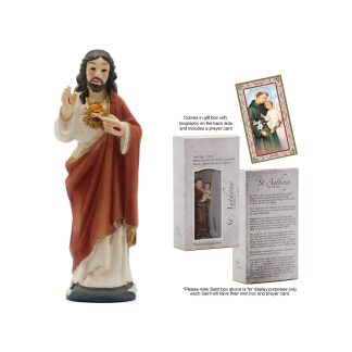 Sacred Heart of Jesus Statue With Prayer Card