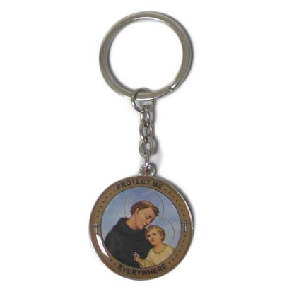 St Anthony Keyring - Round