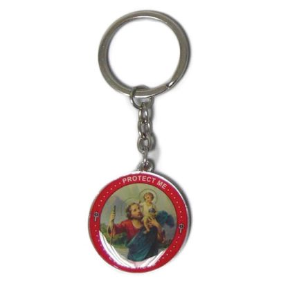 St Christopher Keyring - Round