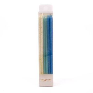 BLUE Glitter Cake Candles