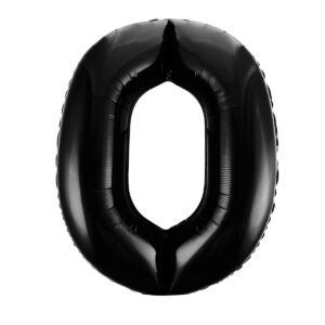 Black Number 0 Foil Balloon 86cm