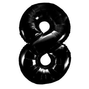 Black Number 8 Foil Balloon 86cm