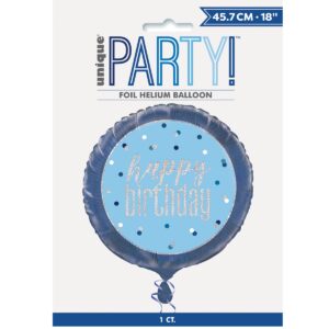 Blue Happy Birthday 45cm