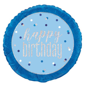 Blue Happy Birthday 45cm