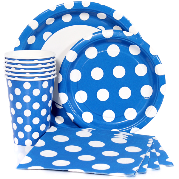Royal Blue Polka Dot Party Supplies