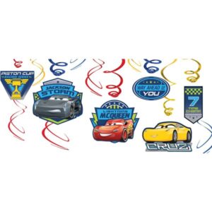 Cars 3 Swirl Decorations 12ct