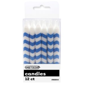 Chevron Royal Blue 12 Candles