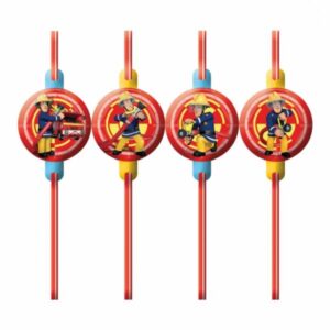Fireman Sam Party Straws