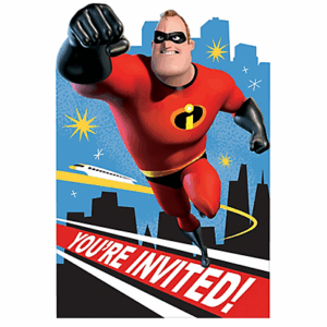 Incredibles 2 Invites