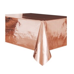Rose Gold Metallic Plastic Tablecover