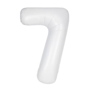 Matte Bright White Number 7 Foil Balloon 86cm
