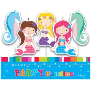 Mermaids and Seahorses Birthdat Candle Set