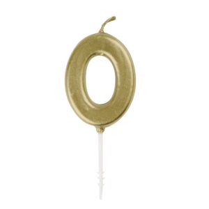 Mini Gold Candle – Number 0