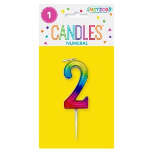 Mini Rainbow Candle – Number 2