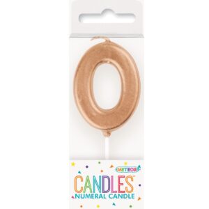 Mini Rose Gold Candle – Number 0