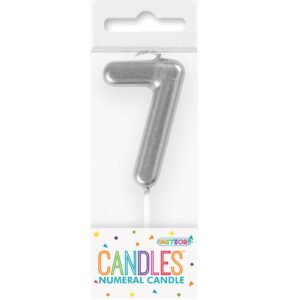 Mini Silver Candle – Number 7
