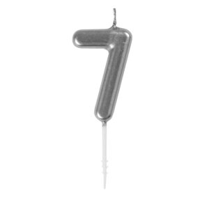 Mini Silver Candle – Number 7