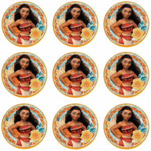 Moana Edible Cupcake Image