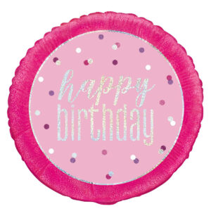 Pink Happy Birthday 45cm