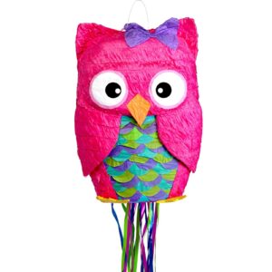 Pink Owl Pull String Pinata