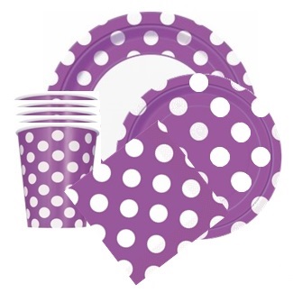 Purple Polka Dot Party Supplies