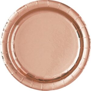 Rose Gold 18cm Round Paper Plates