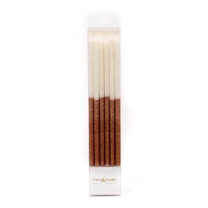 ROSE GOLD Glitter Dipped Cake Candles (Pack of 12)