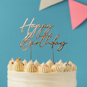 ROSE GOLD Metal Cake Topper - HAPPY BIRTHDAY