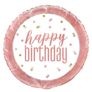 Rose Gold Happy Birthday 45cm