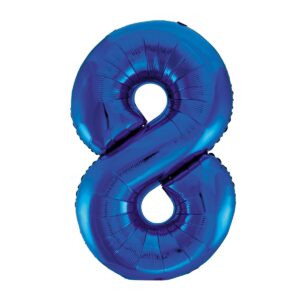 Royal Blue Number 8 Foil Balloon 86cm