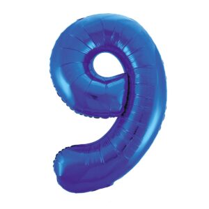 Royal Blue Number 9 Foil Balloon 86cm