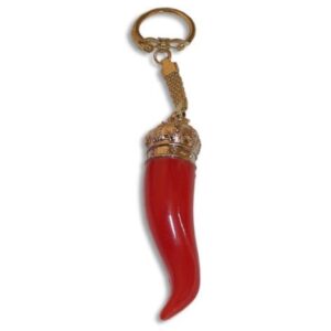 Small Crown Italian Horn Charm