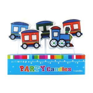 Train And Carriages Birthday Candles-