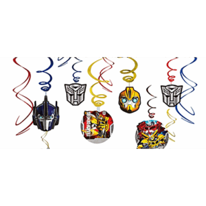 Hanging Transformers Swirl Decorations
