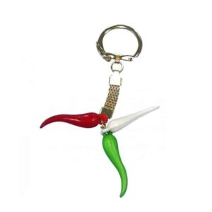 Tricoloure Italian Corno Keyring